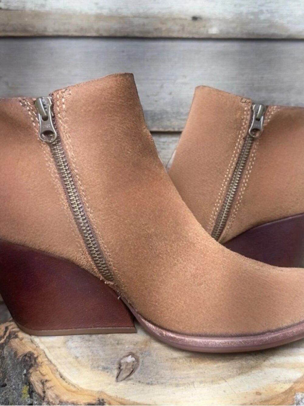 Kork-Ease Brown Suede Booties sz 8.5 - Picture 4 of 8